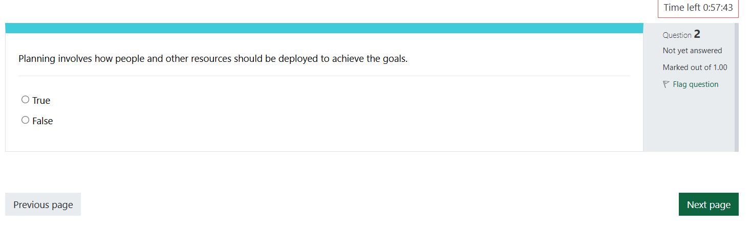  Planning involves how people and other resources should be deployed to
