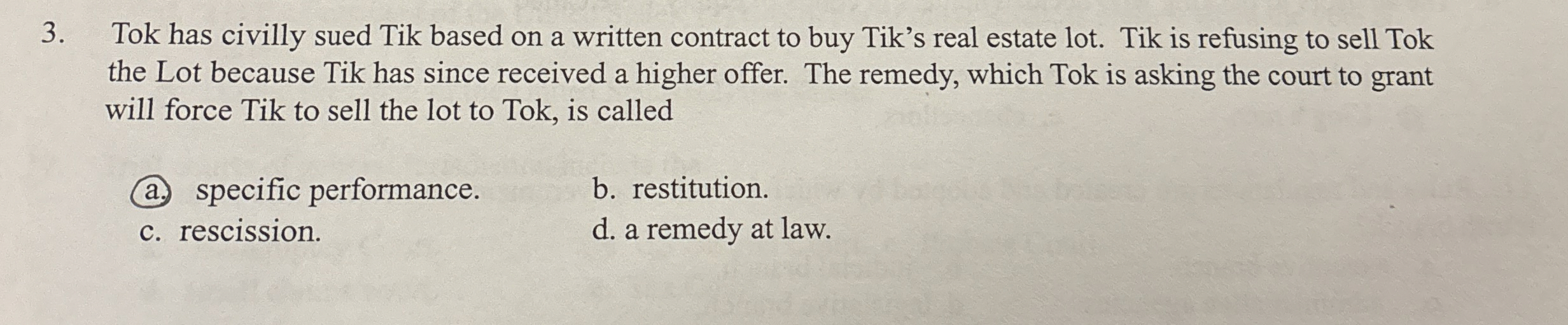  Tok has civilly sued Tik based on a written contract to