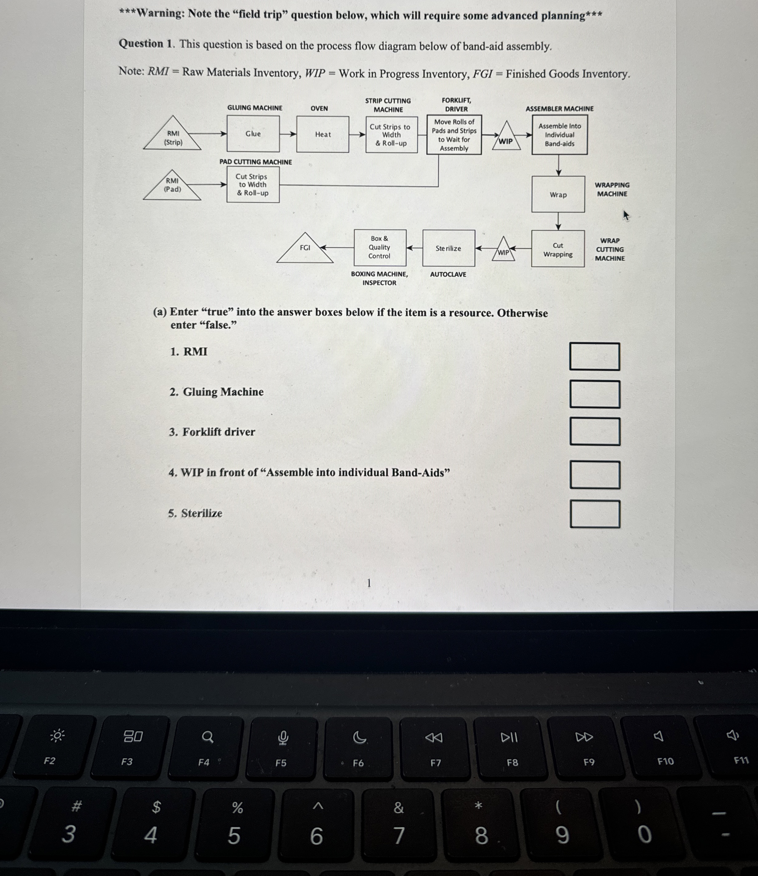  Question 1. This question is based on the process flow diagram