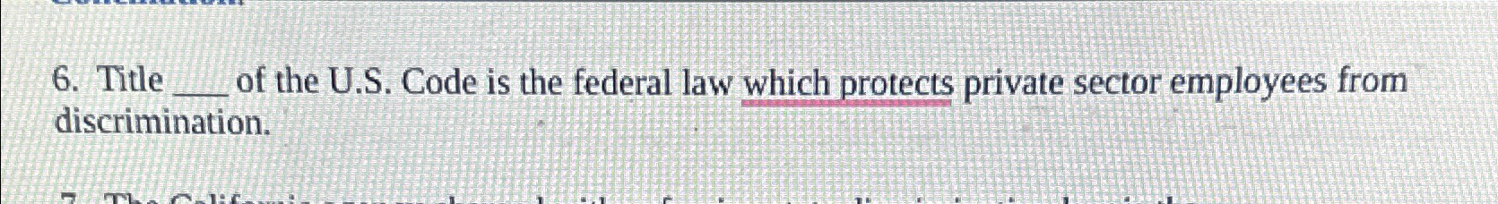  Title , of the U.S. Code is the federal law which