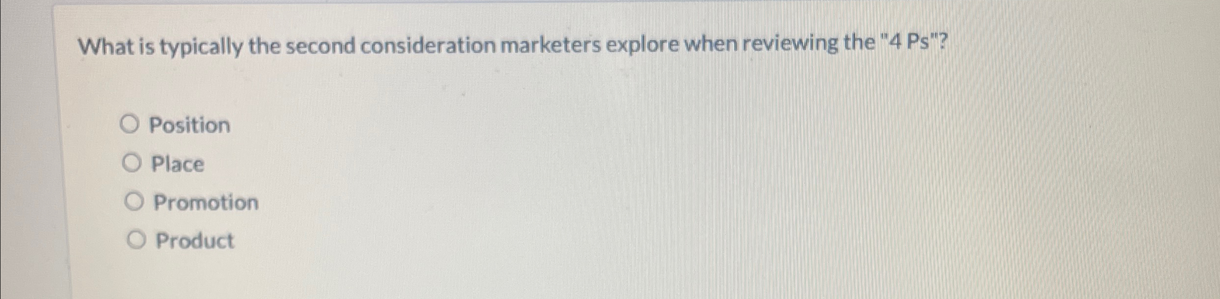  What is typically the second consideration marketers explore when reviewing the