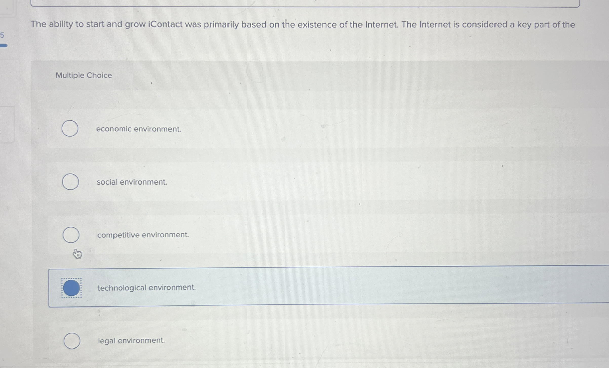  The ability to start and grow iContact was primarily based on