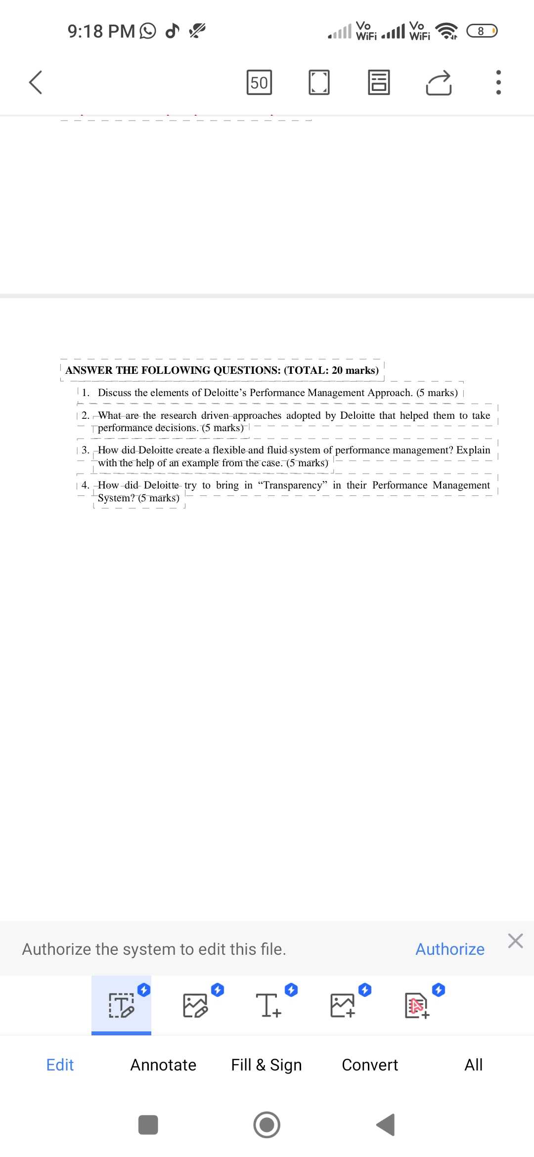  ANSWER THE FOLLOWING QUESTIONS: (TOTAL: 20 marks) 1. Discuss the elements