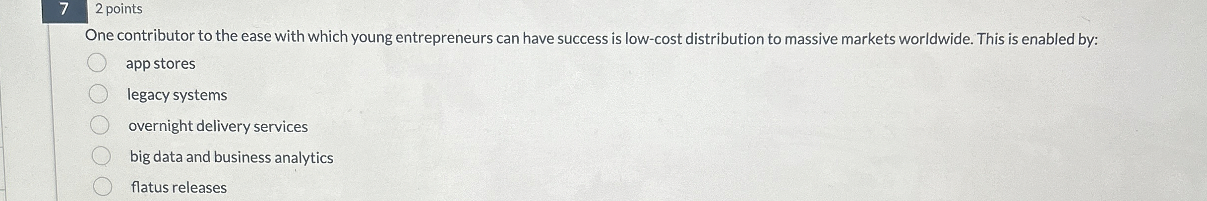  7 2 points One contributor to the ease with which young