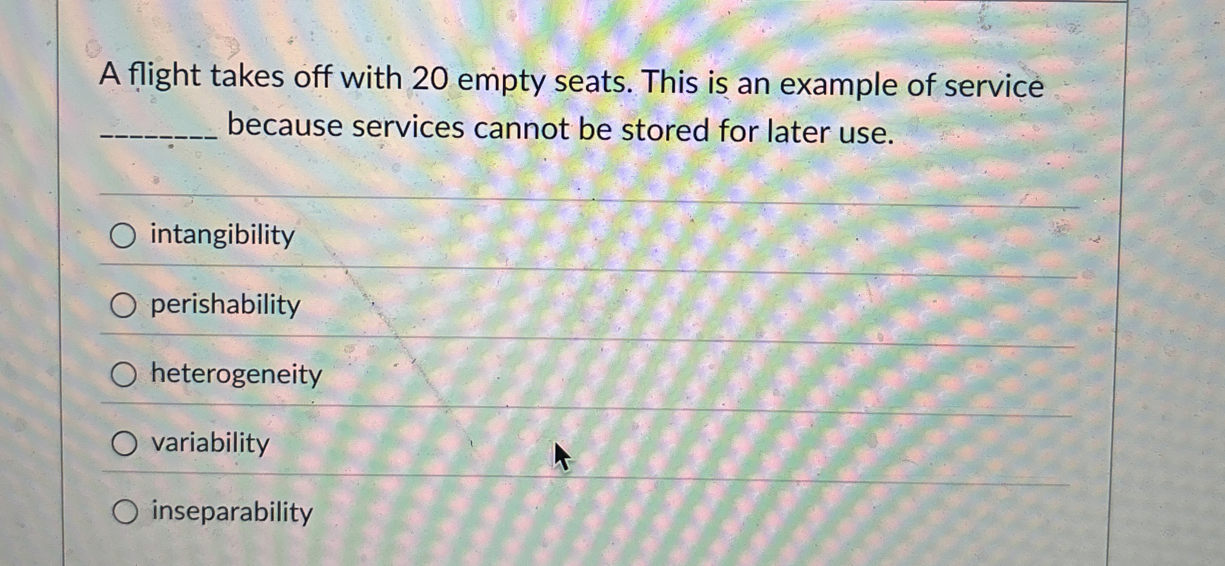  A flight takes off with 20 empty seats. This is an