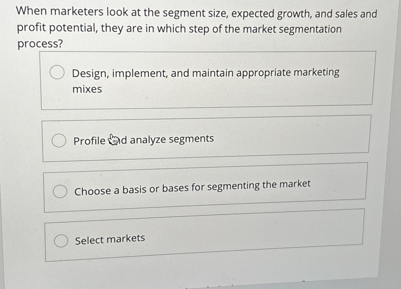  When marketers look at the segment size, expected growth, and sales
