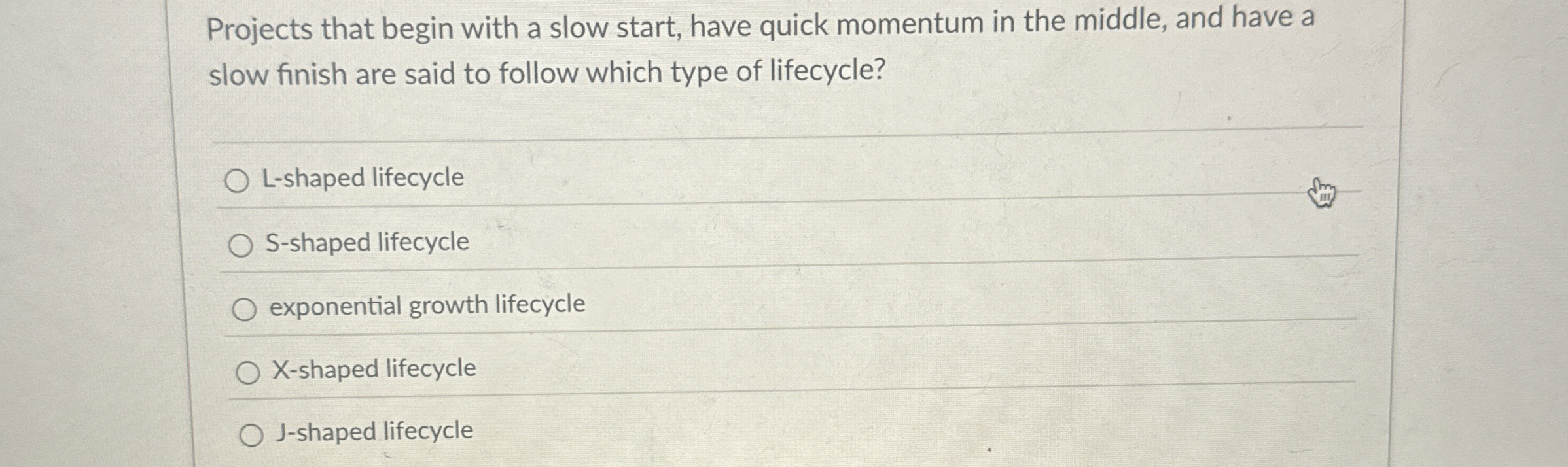  Projects that begin with a slow start, have quick momentum in