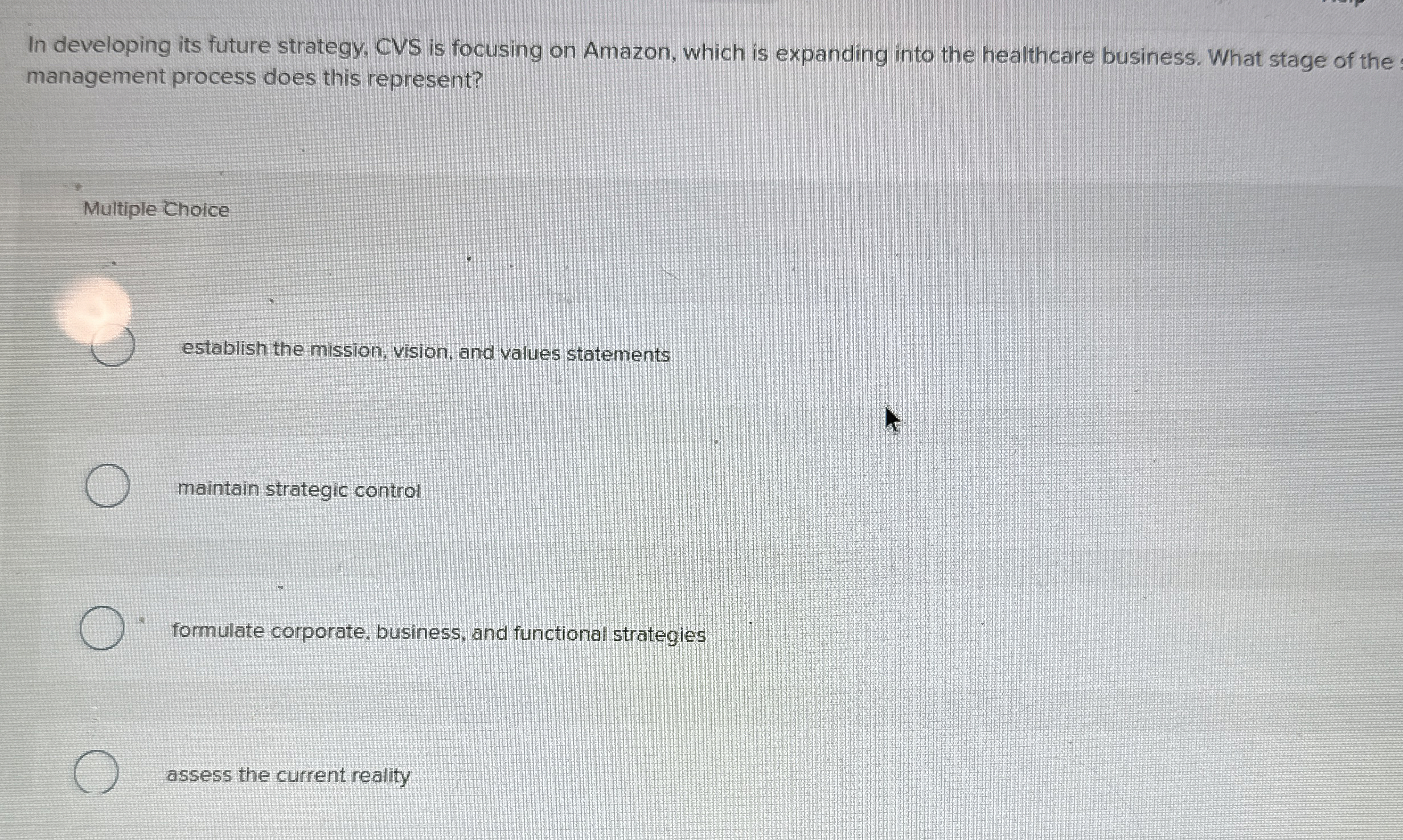  In developing its future strategy, CVS is focusing on Amazon, which