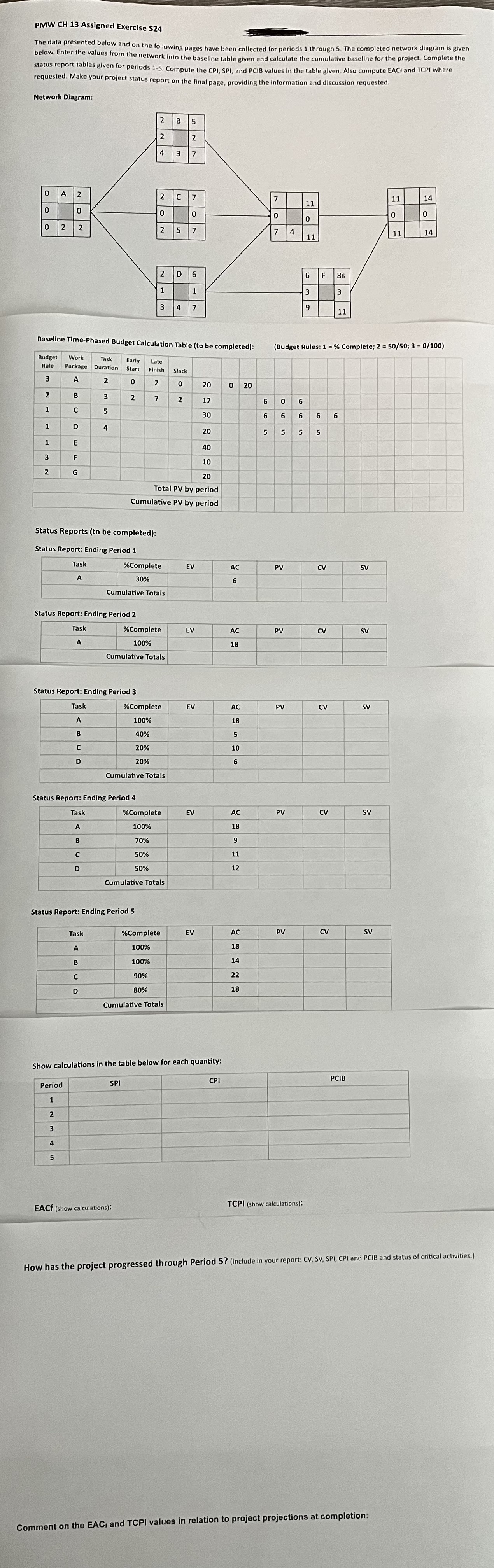  PMW CH 13 Assigned Exercise 524 The data presented below and