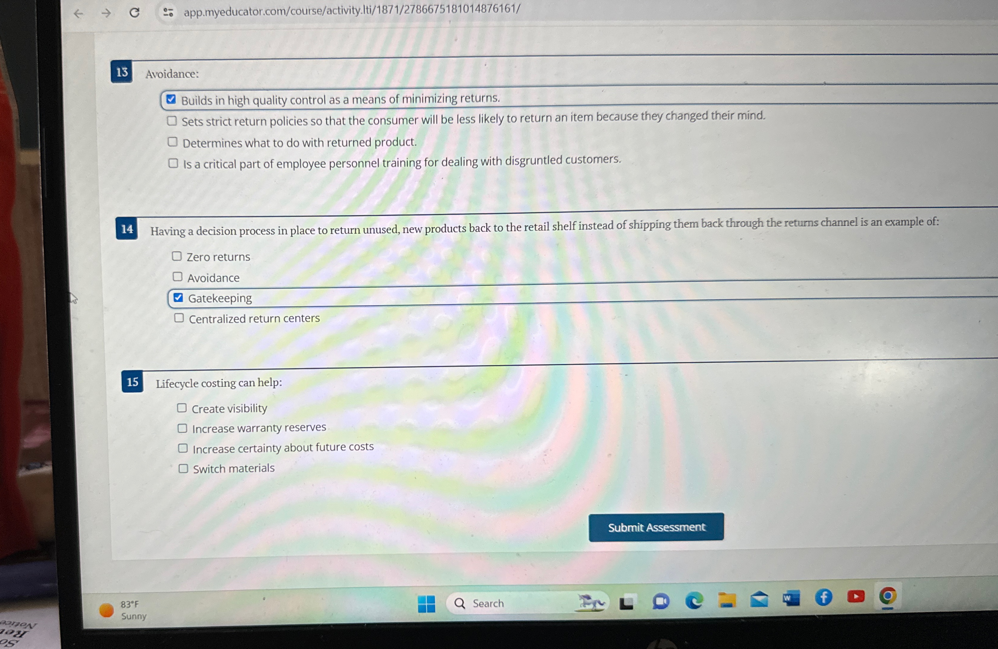  13 Avoidance: Builds in high quality control as a means of