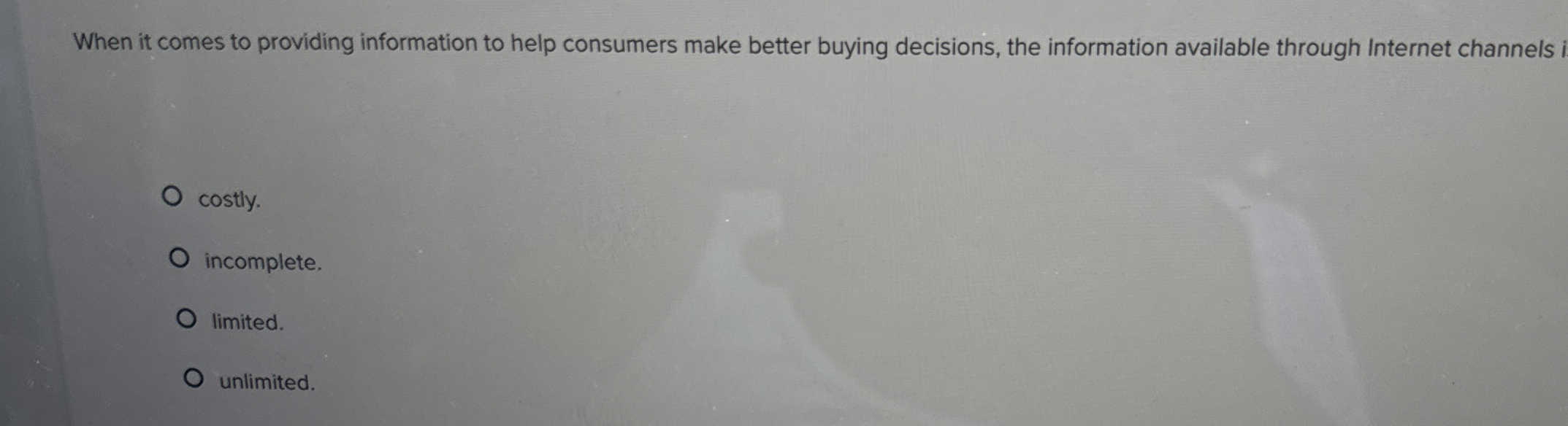  When it comes to providing information to help consumers make better