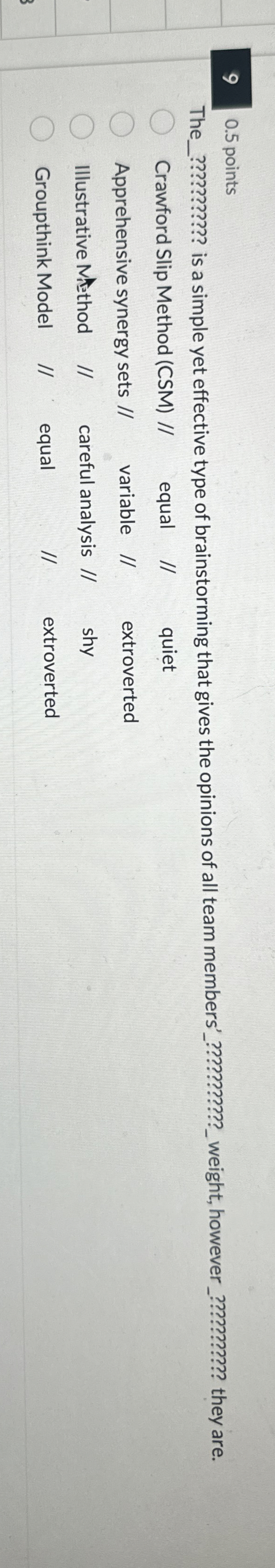  The_??????????? is a simple yet effective type of brainstorming that gives