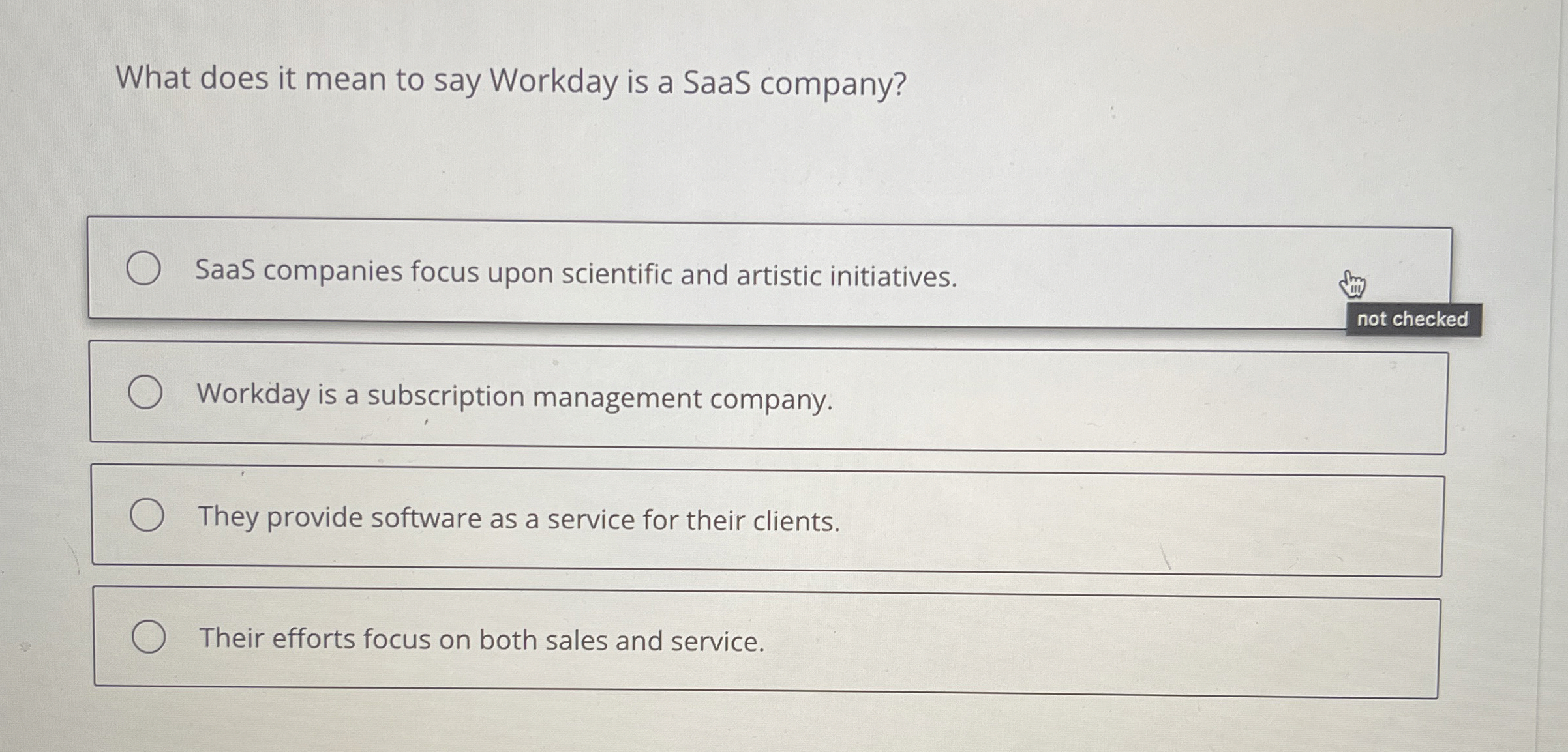  What does it mean to say Workday is a SaaS company?