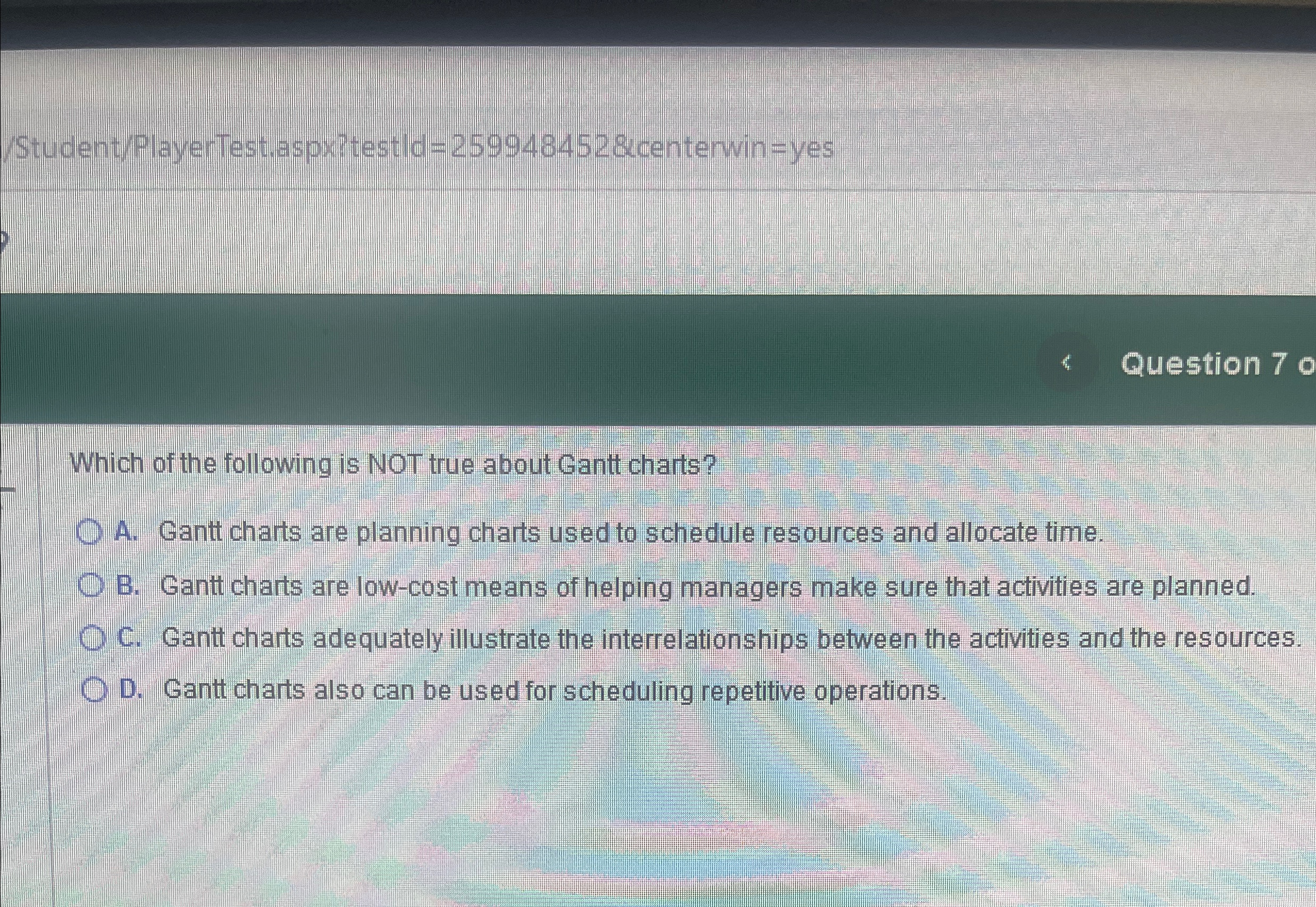  /Student/PlayerTest.aspxitestid =2599484528 icenter ?2 Question 70 Which of the following is