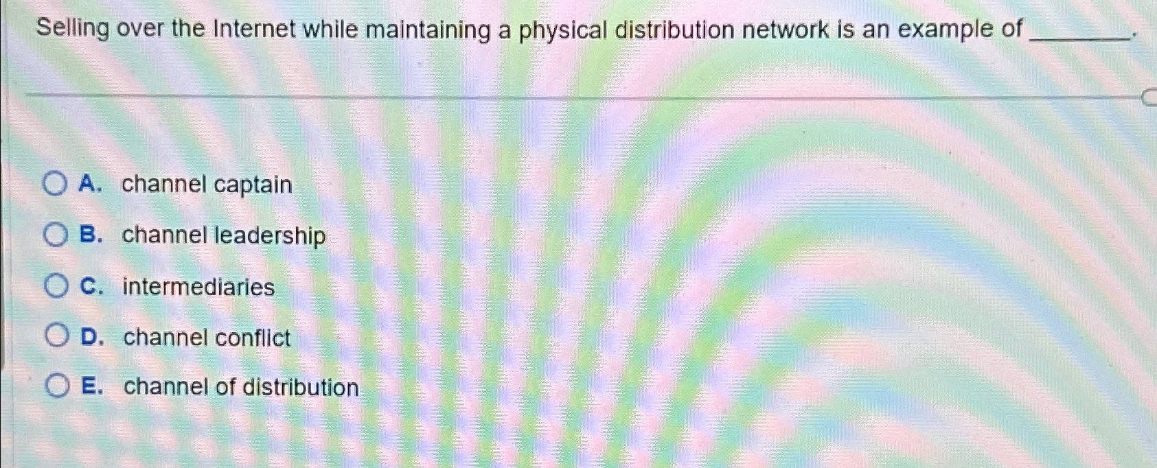  Selling over the Internet while maintaining a physical distribution network is