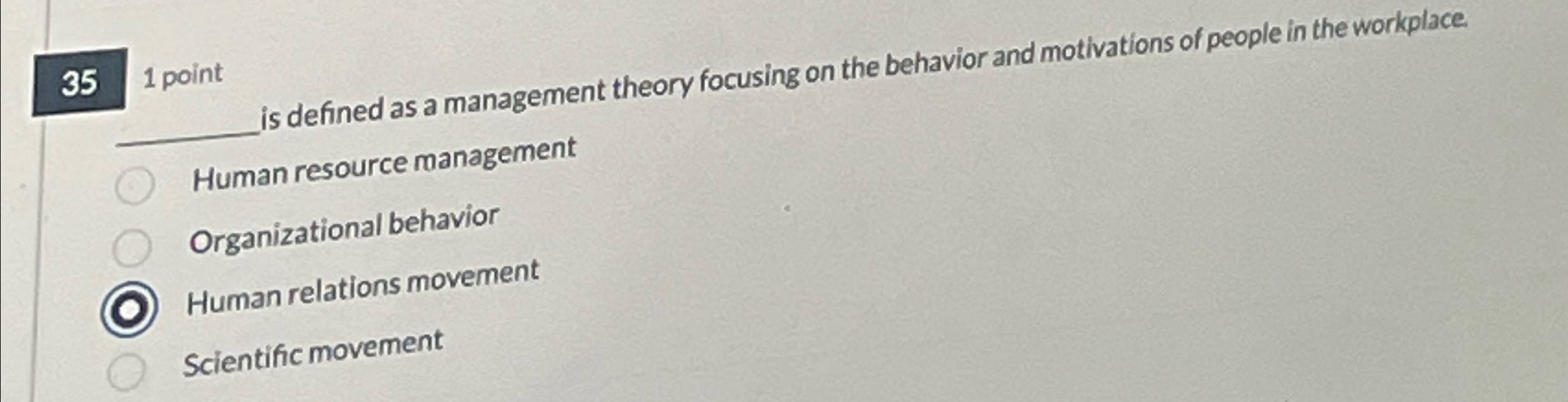  351 point is defined as a management theory focusing on the