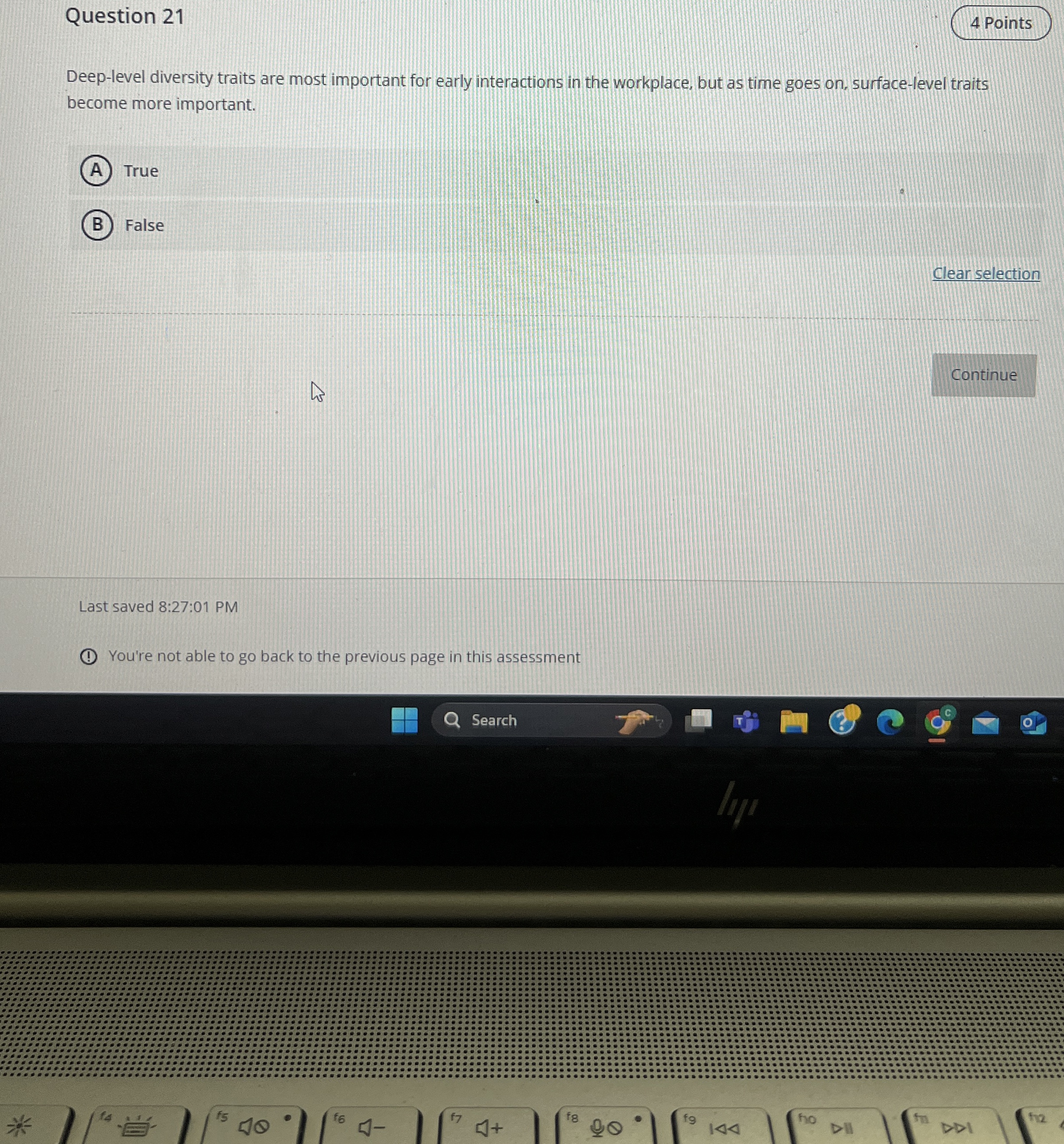  Question 21 Deep-level diversity traits are most important for early interactions