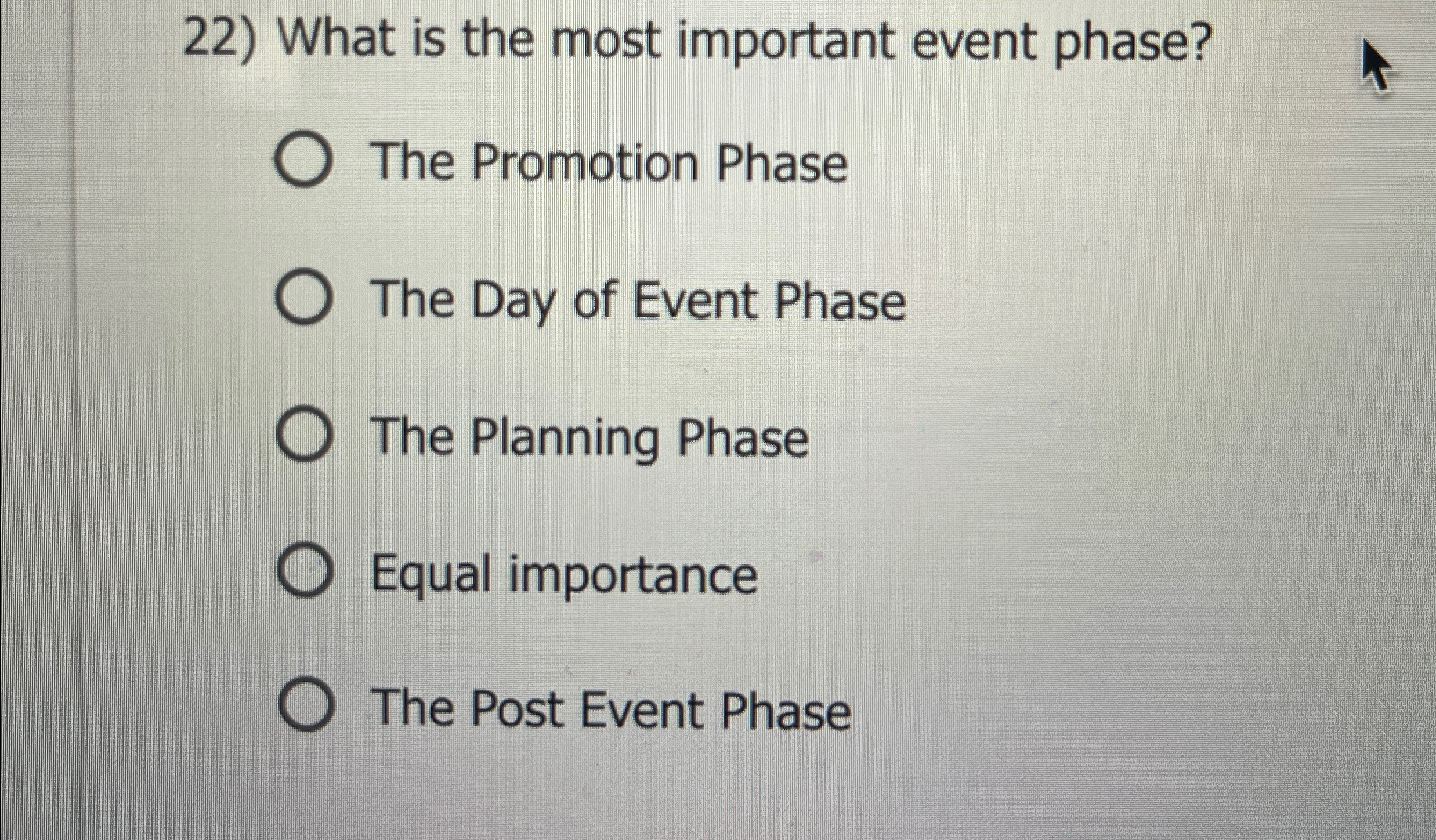  What is the most important event phase? The Promotion Phase The