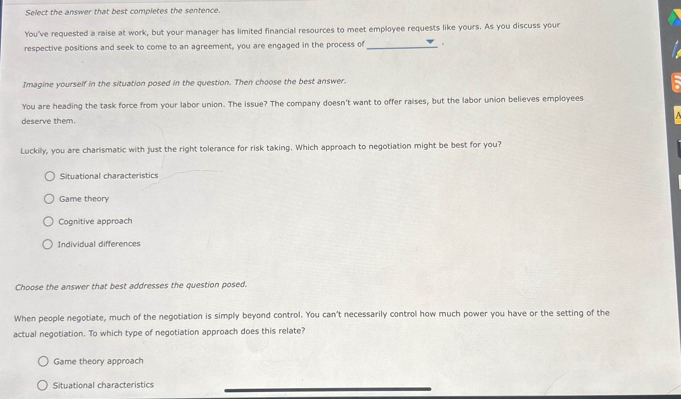  Select the answer that best completes the sentence. You've requested a