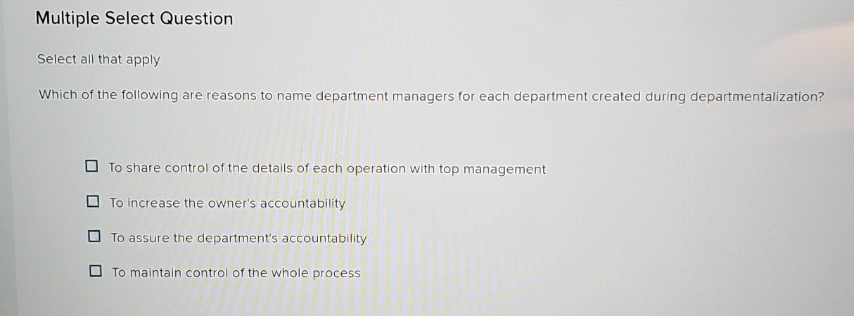  Multiple Select Question Select all that apply Which of the following