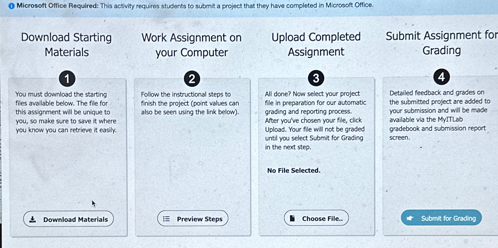  (1) Microsoft Office Required: This activity requires students to submit a