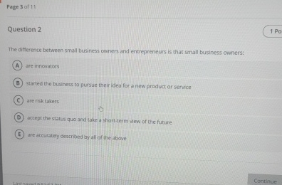  Page 3 of 11 Question 2 The difference between small business