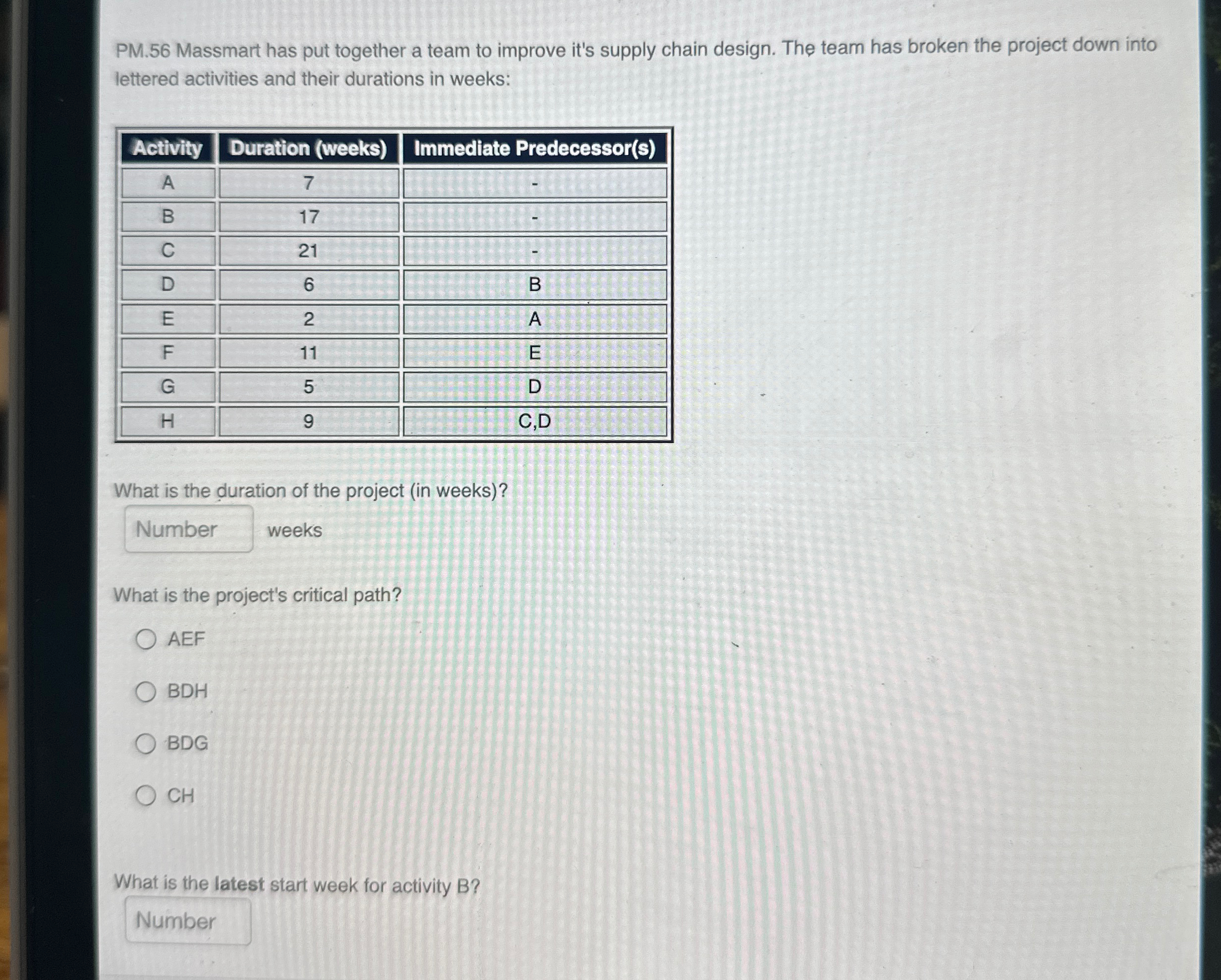  PM.56 Massmart has put together a team to improve it's supply