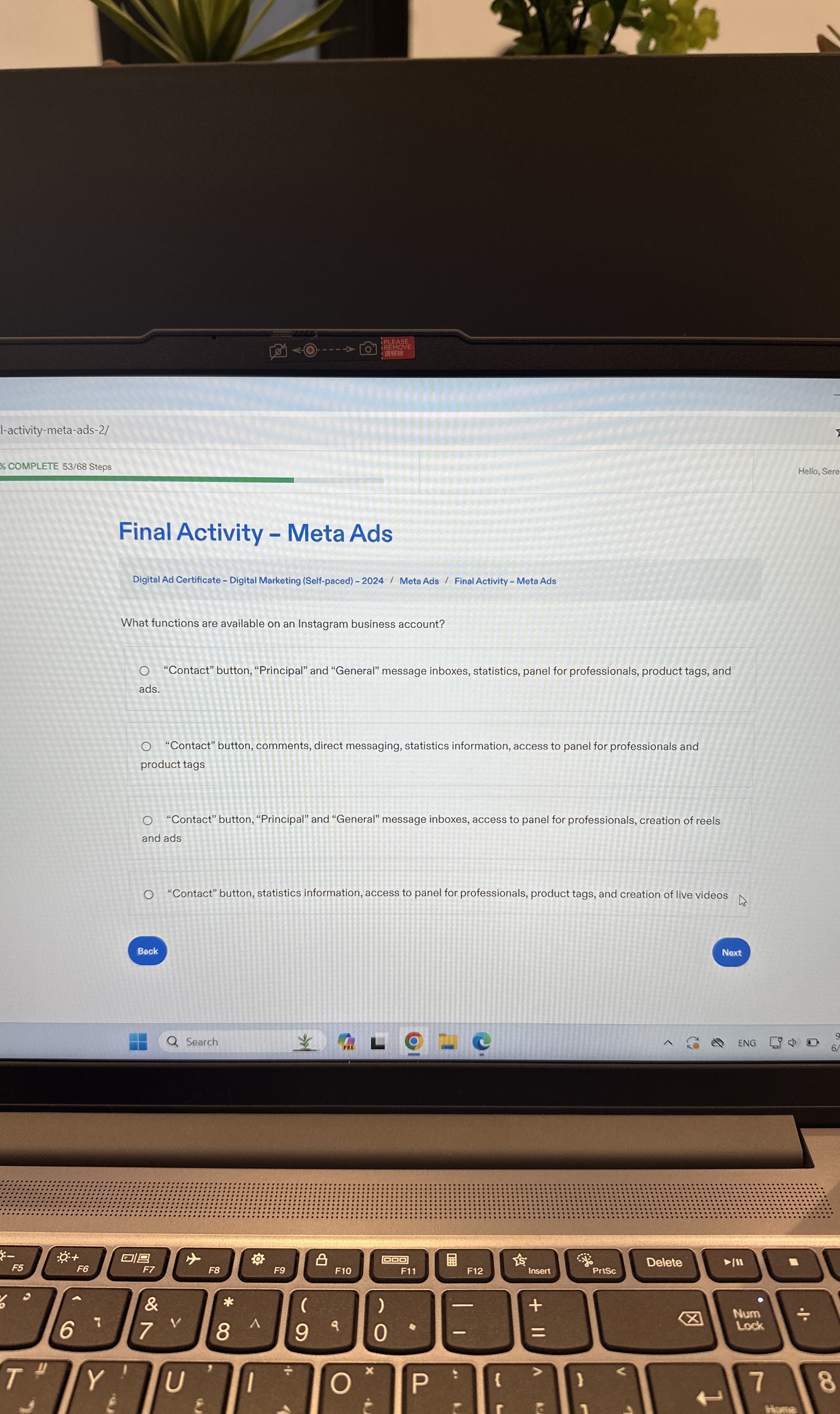  1-activity-meta-ads-2/ % COMPLETE 5368 Steps Final Activity - Meta Ads Digital