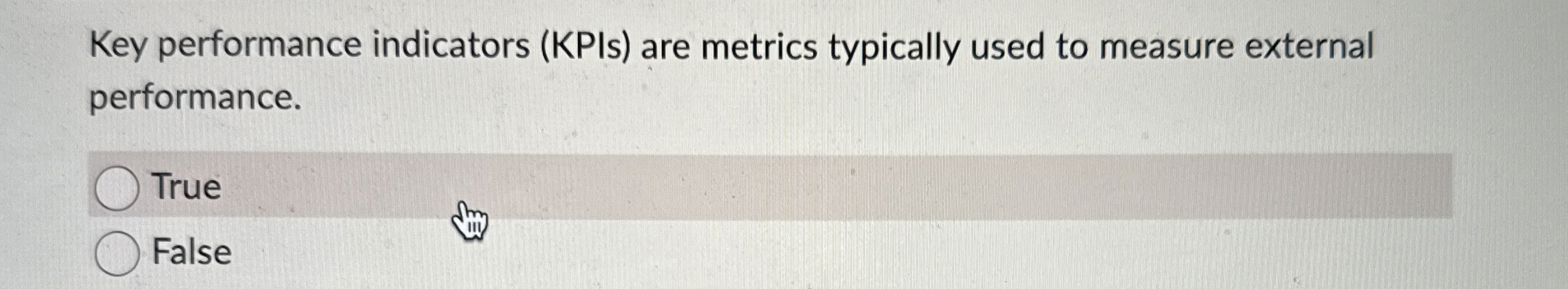  Key performance indicators (KPIs) are metrics typically used to measure external