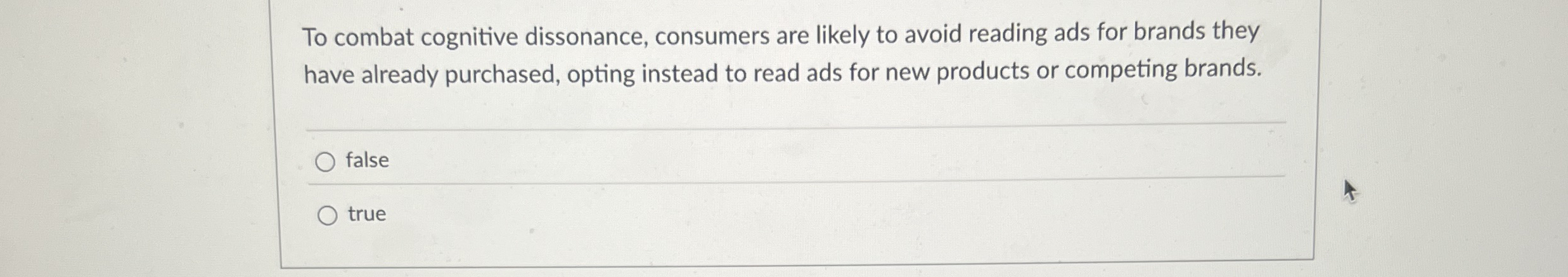  To combat cognitive dissonance, consumers are likely to avoid reading ads