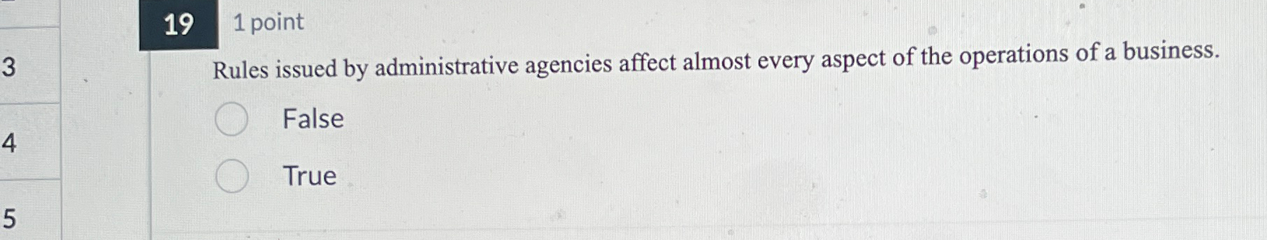  19,1 point 3 Rules issued by administrative agencies affect almost every