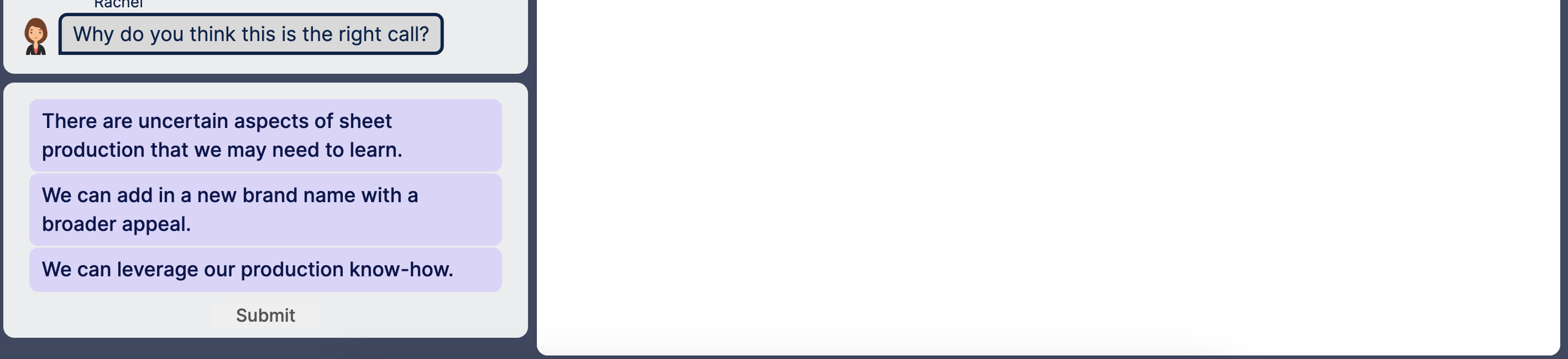  unreatea aversitication.Why do you think this is the right call? There