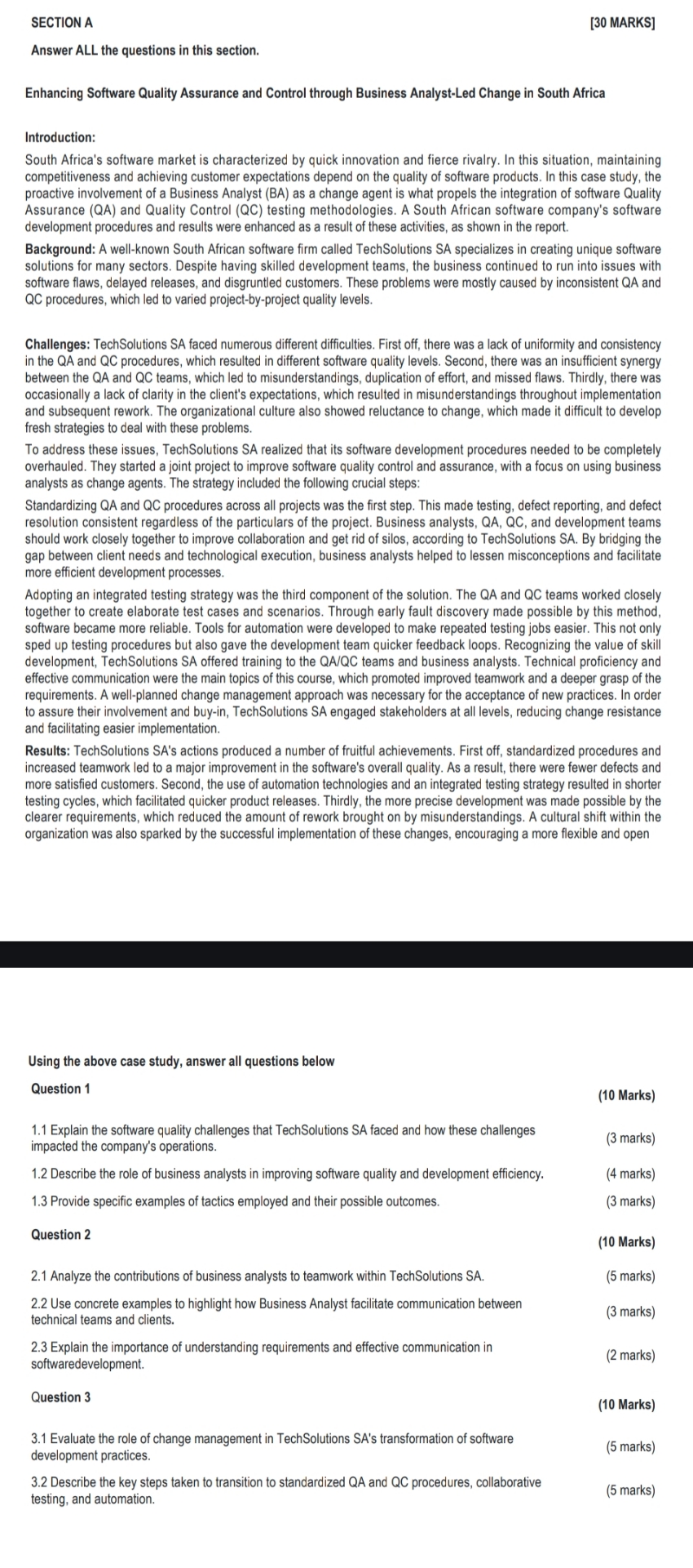  SECTION A [30 MARKS] Answer ALL the questions in this section.