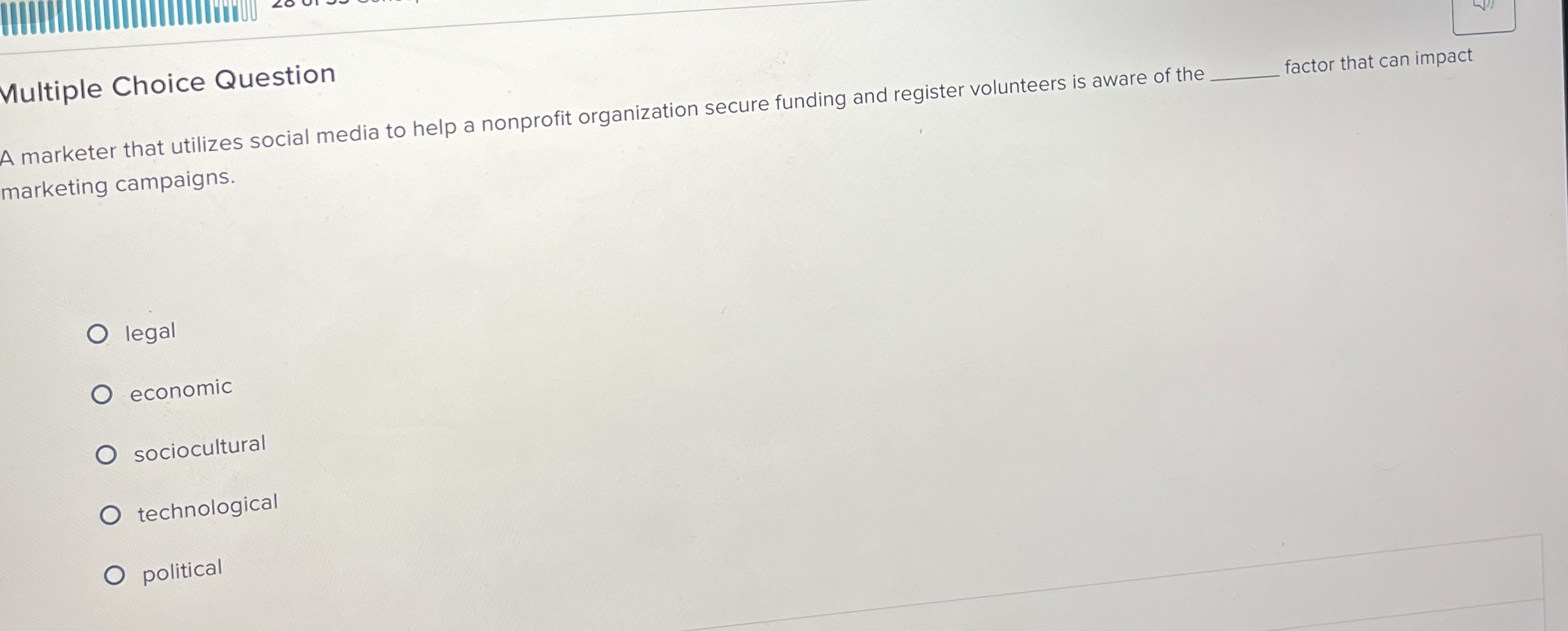  Multiple Choice Question A marketer that utilizes social media to help