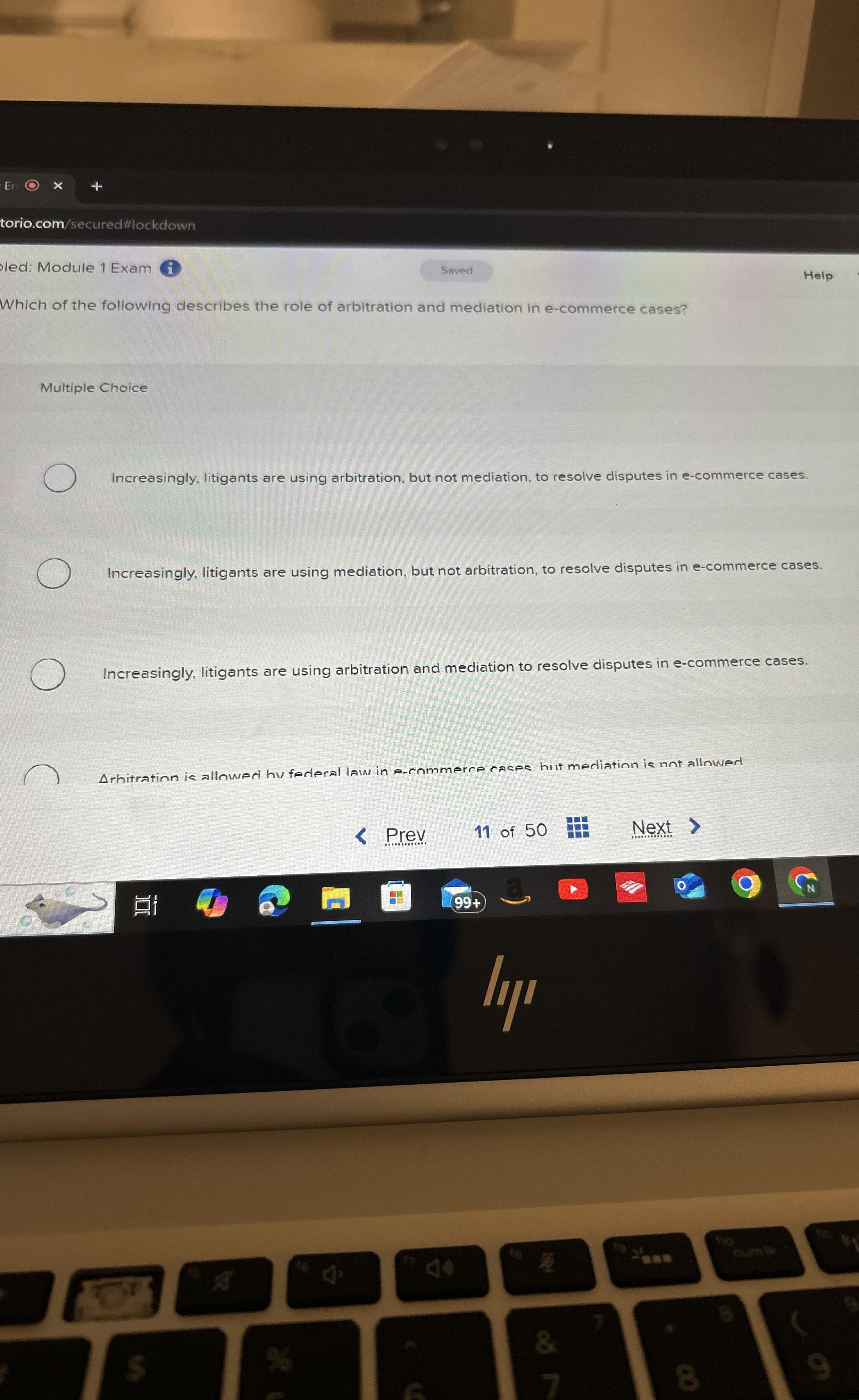  torio.com/secured#lockdown led: Module 1 Exam Saved Help Which of the following