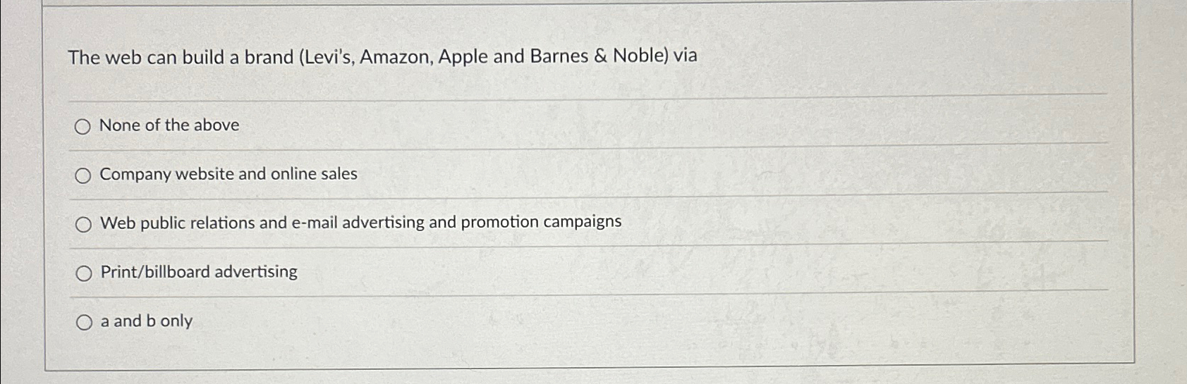  The web can build a brand (Levi's, Amazon, Apple and Barnes