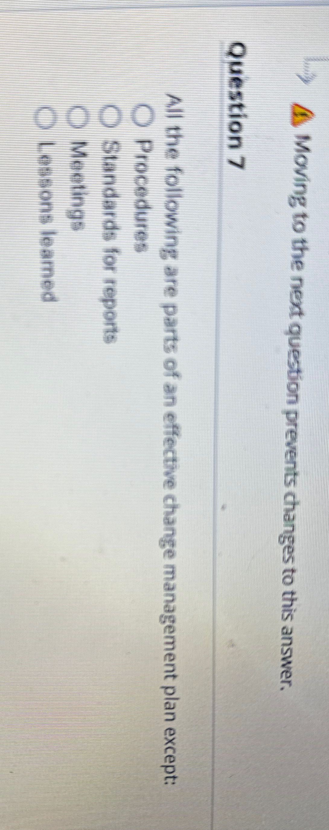  Moving to the next question prevents changes to this answer. Question
