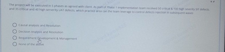  The project will be executed in 5 phases as agreed with