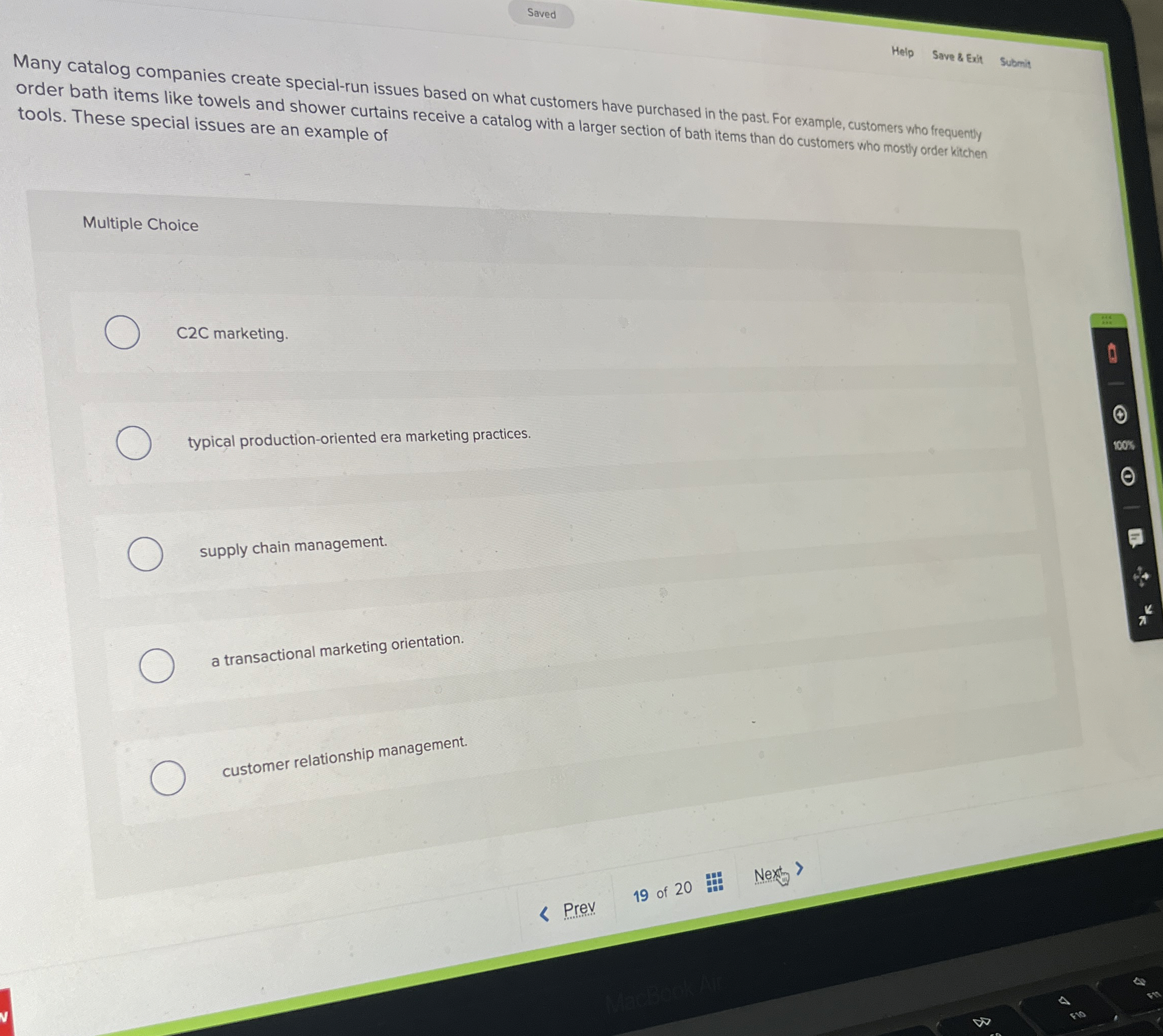  Help Save & Exit Submis Many catalog companies create special-run issues