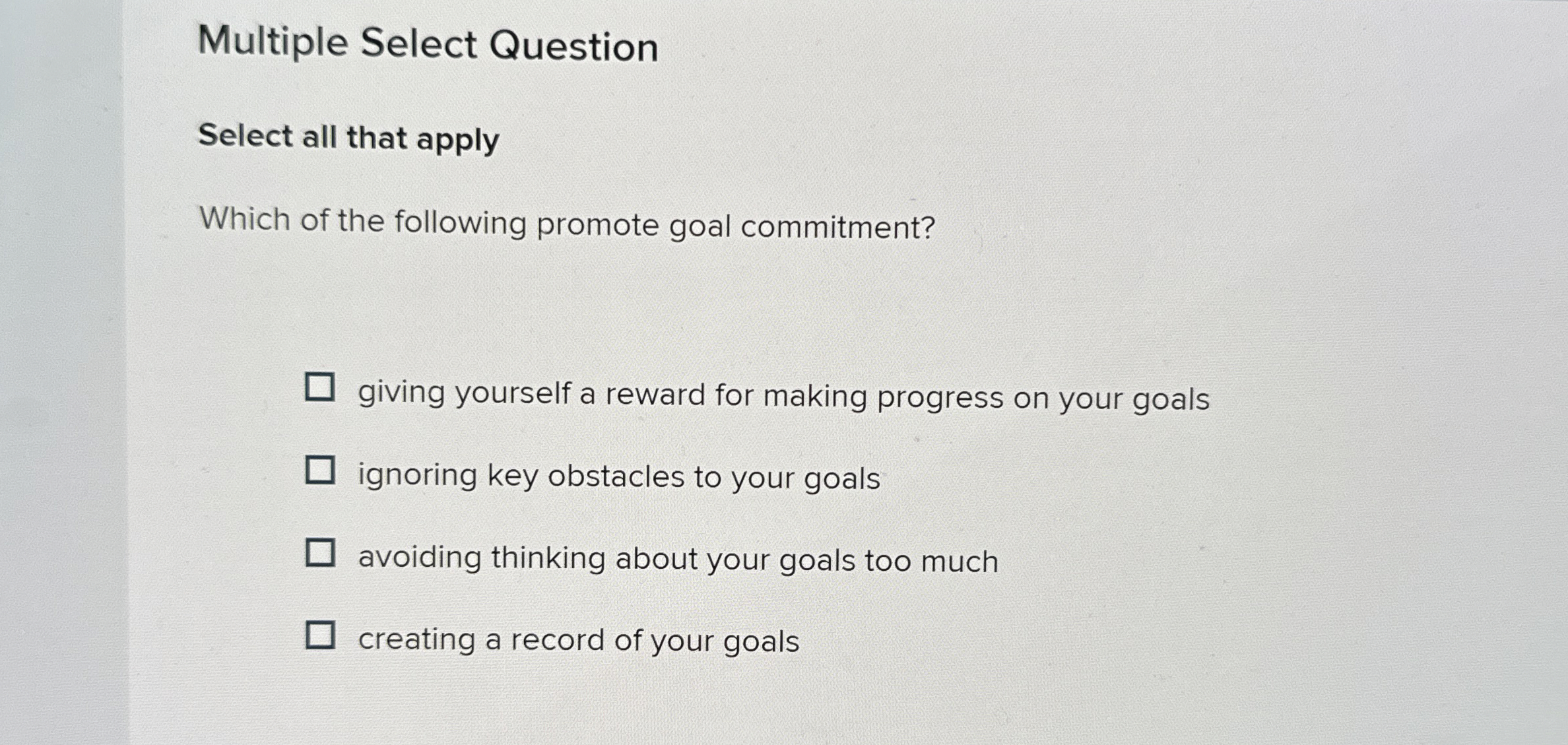  Multiple Select Question Select all that apply Which of the following