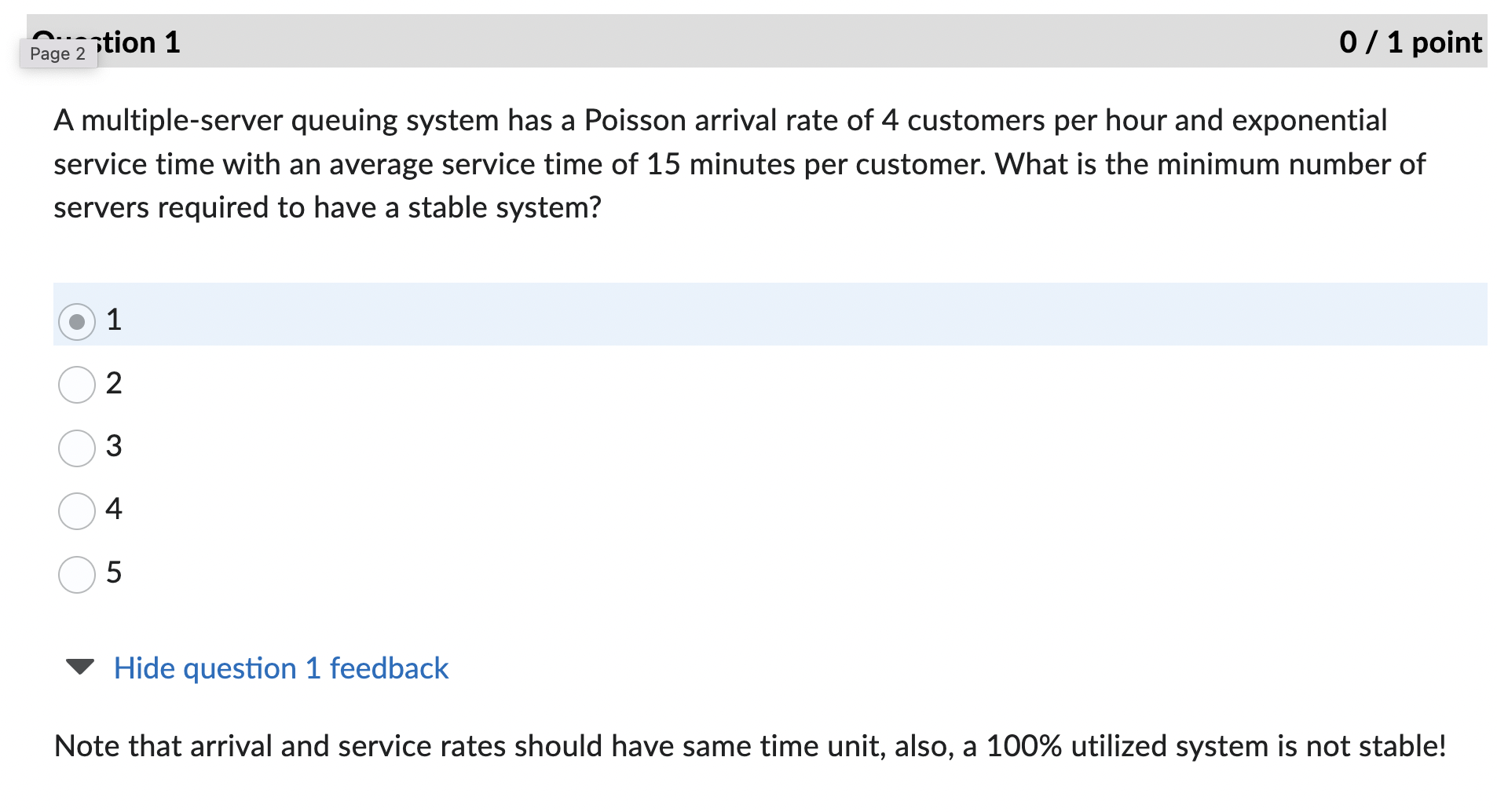  Page 2 ition 1 A multiple-server queuing system has a Poisson