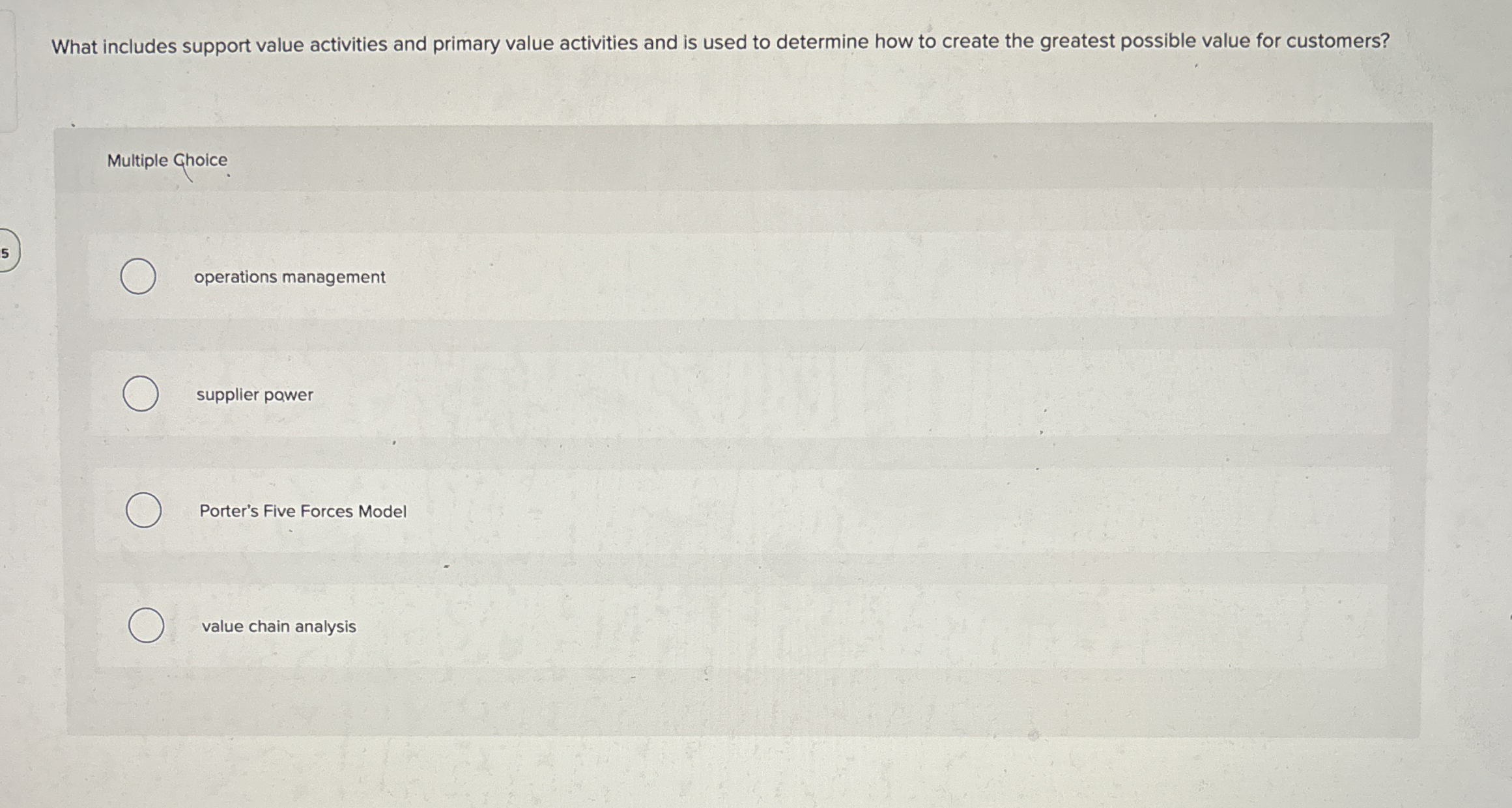  What includes support value activities and primary value activities and is