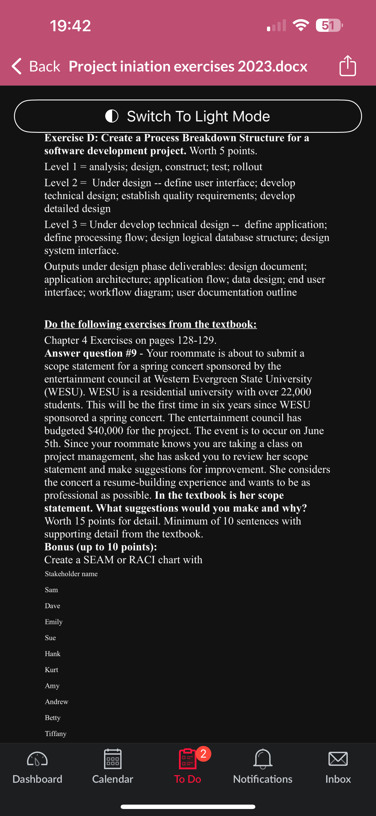  Switch To Light Mode Project Initiation Exercises Projects start with the