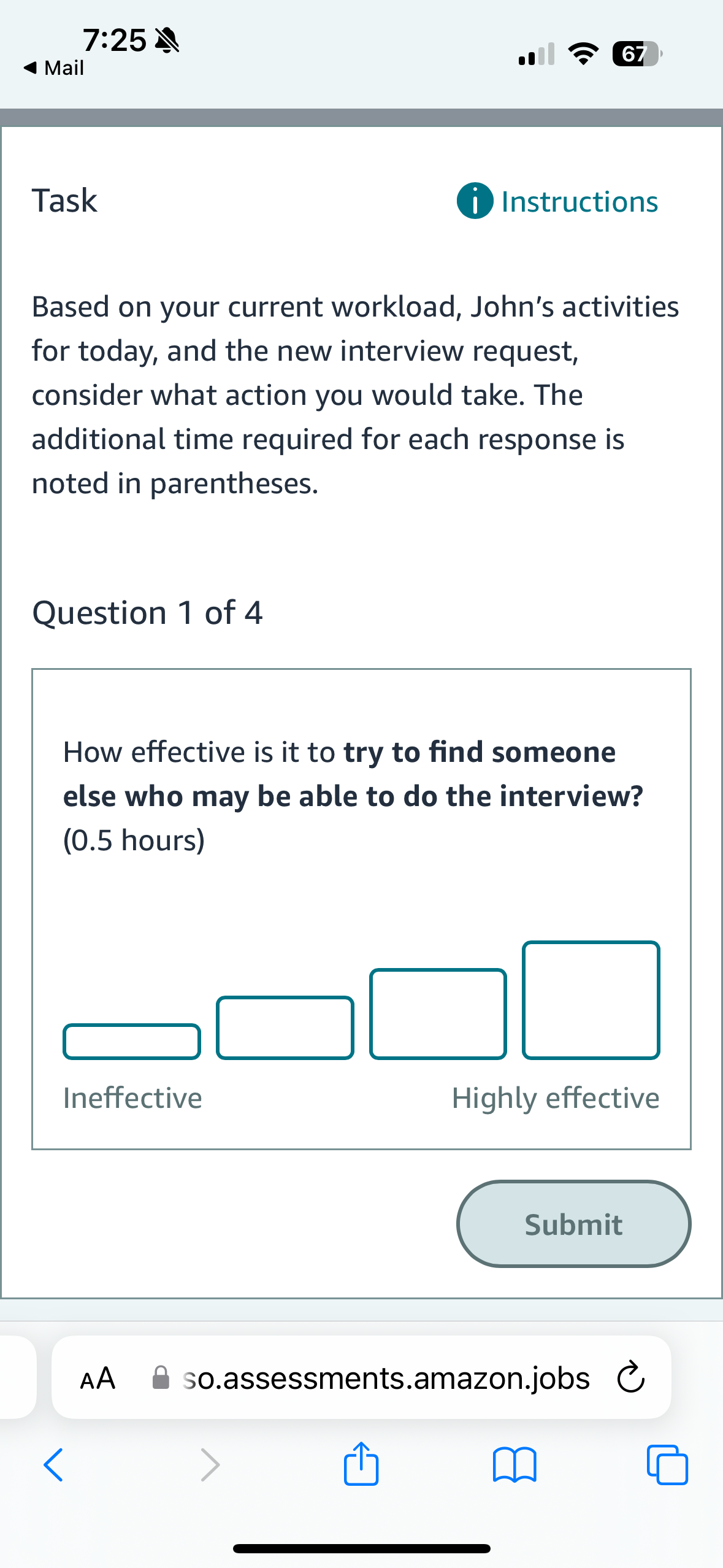  for today, and the new interview request, consider what action you