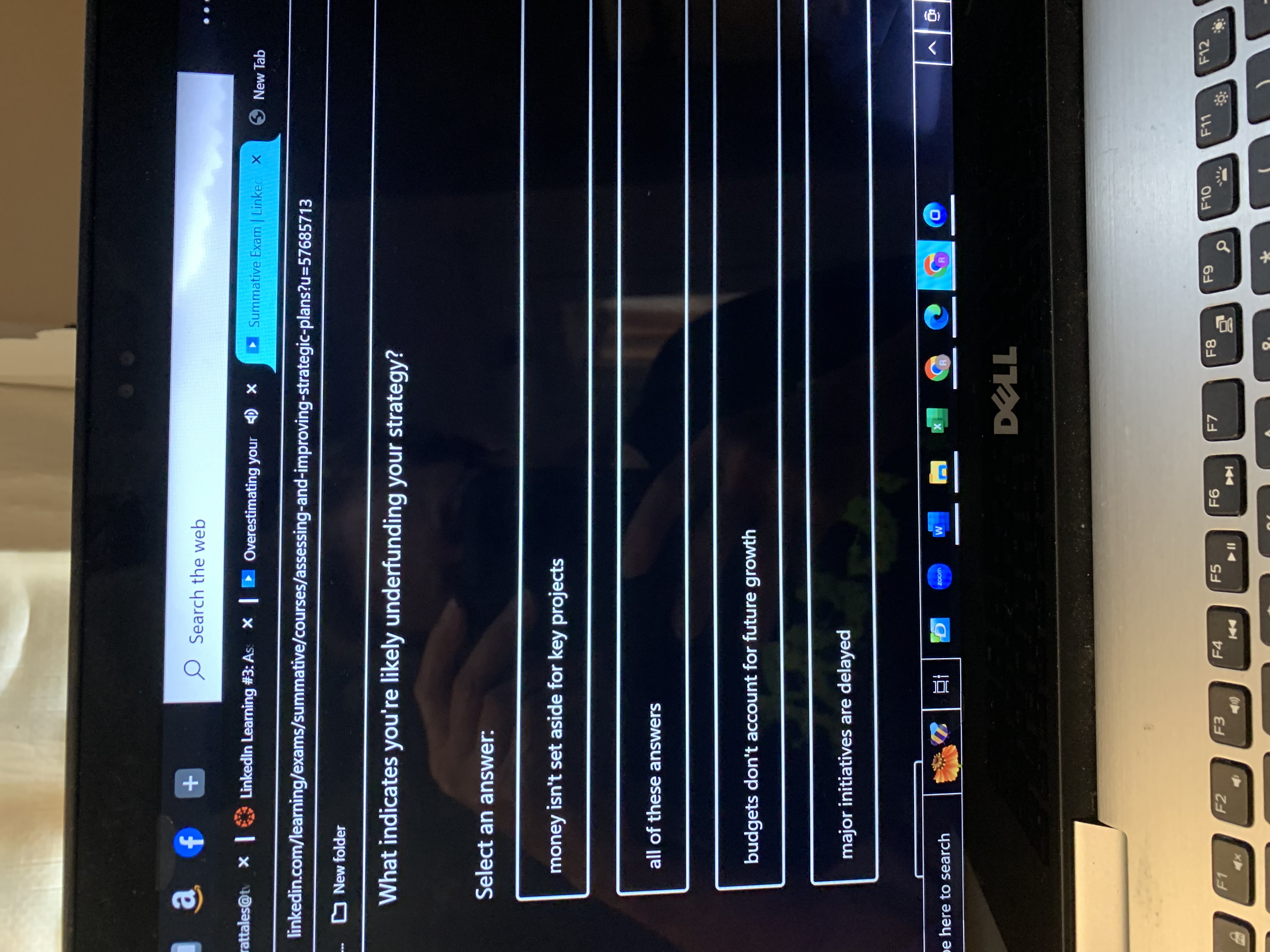  Search the web bject)- rattales@t x Linkedln Learning #3: As: Overestimating