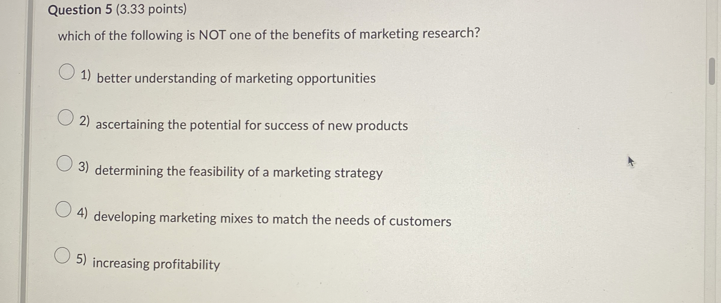  Question 5(3.33 points) which of the following is NOT one of