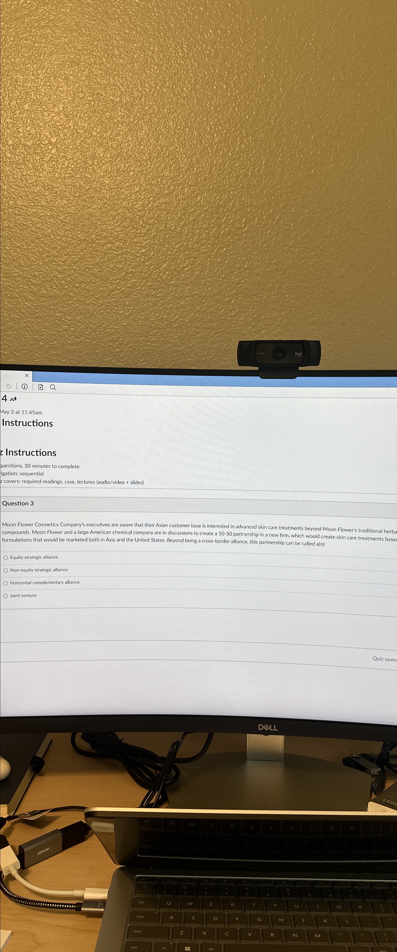  4 at May 3 at 11:45am Instructions Instructions questions, 30 minutes