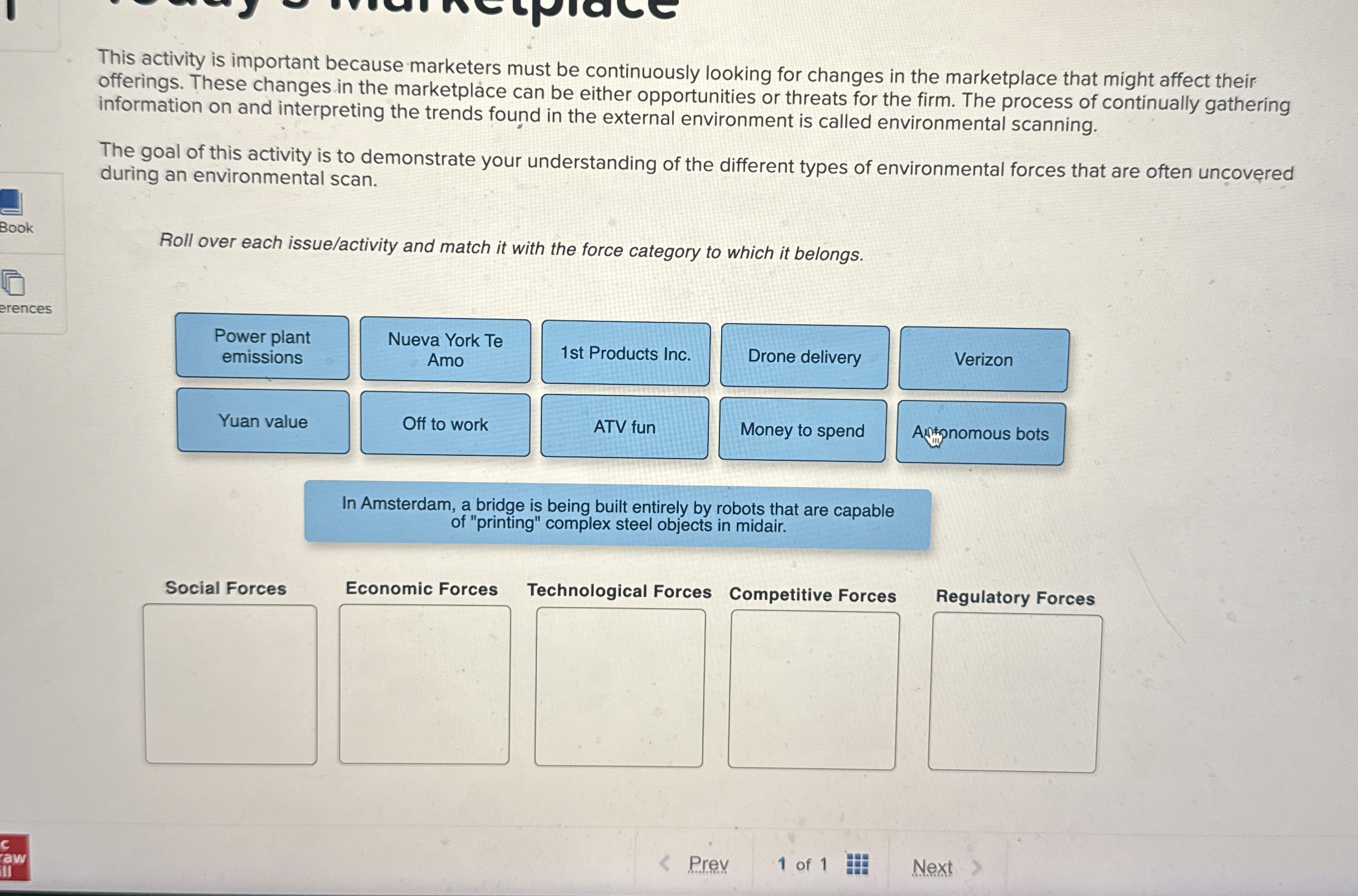  This activity is important because marketers must be continuously looking for