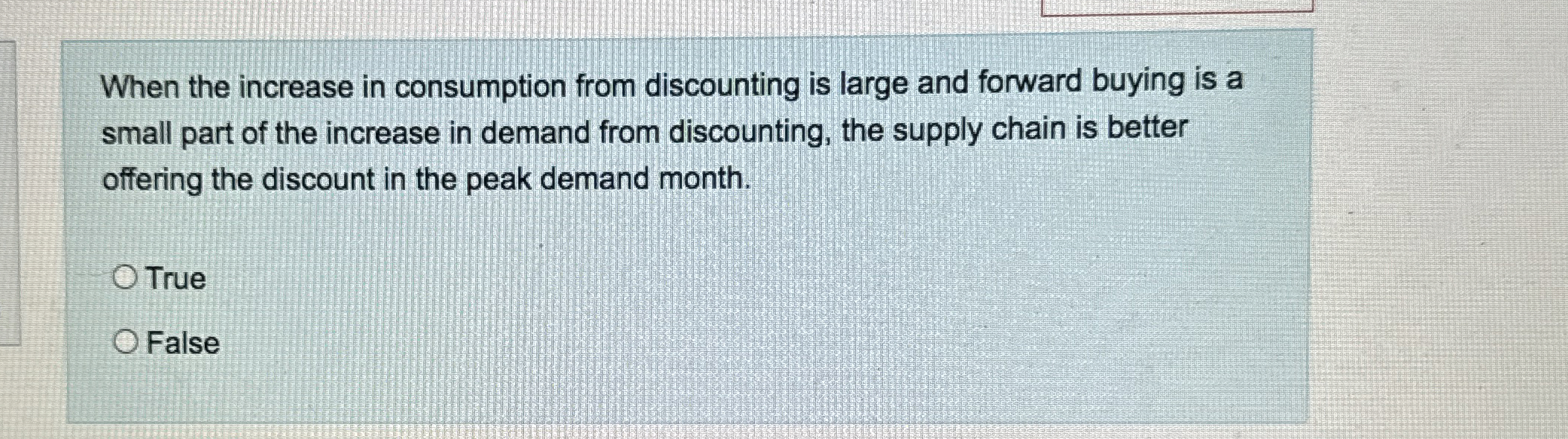  When the increase in consumption from discounting is large and forward