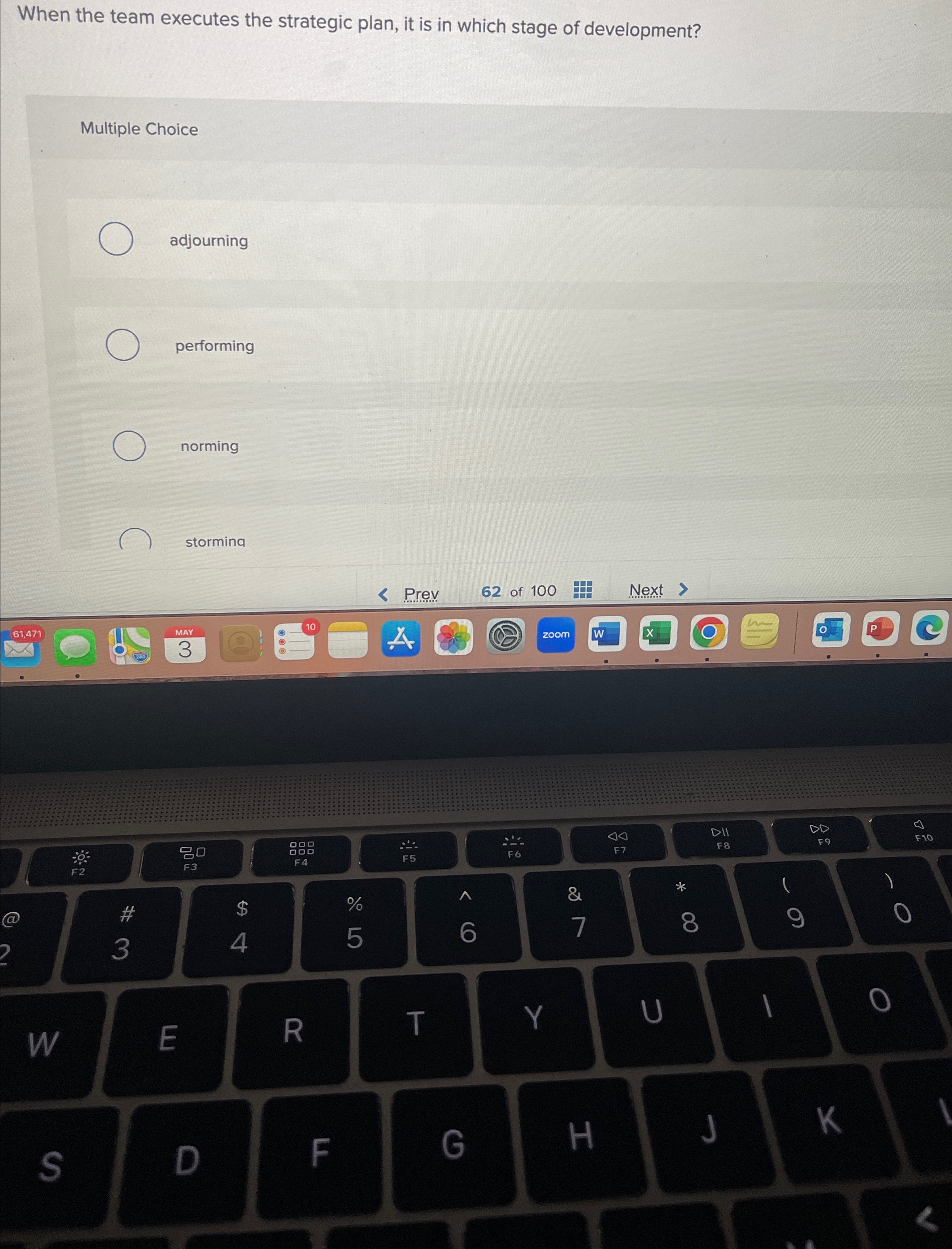  When the team executes the strategic plan, it is in which